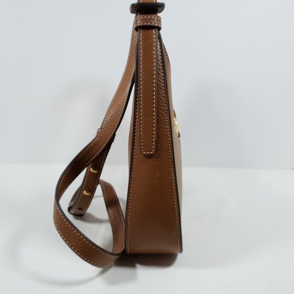 Tory Burch Miller Leather Hobo Bag - Tan - Picture 4 of 6